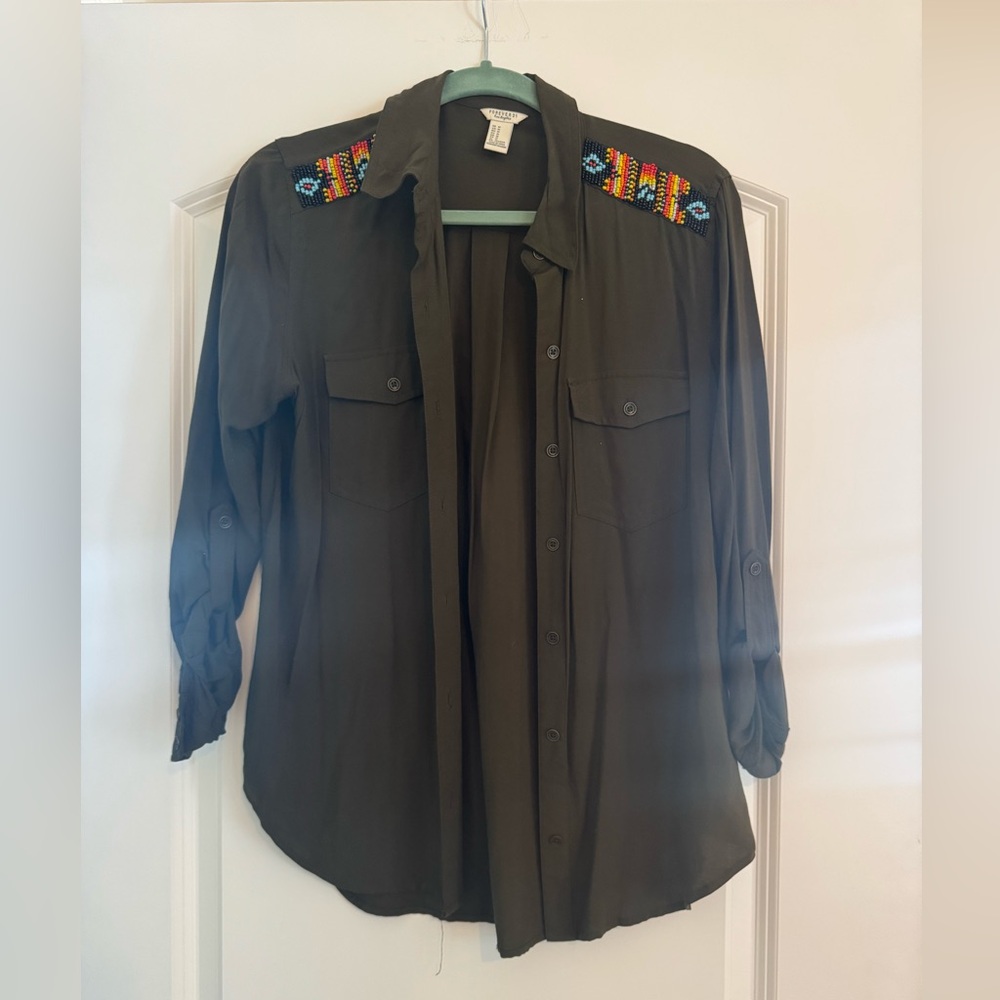 Forever 21 Olive Green Shirt